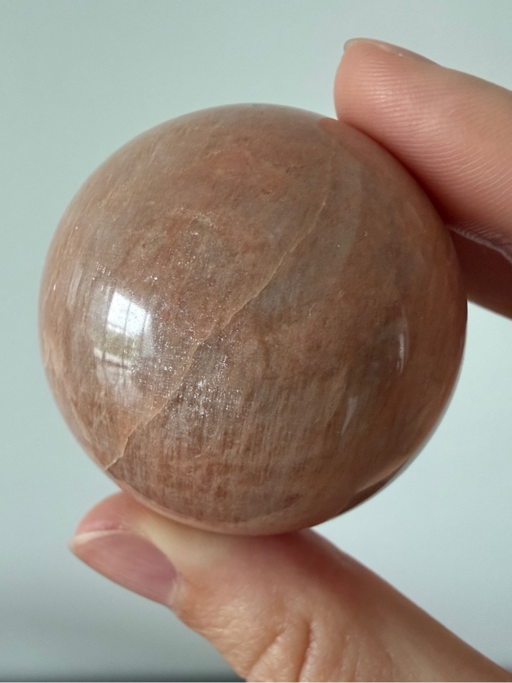 Peach Moonstone Sphere